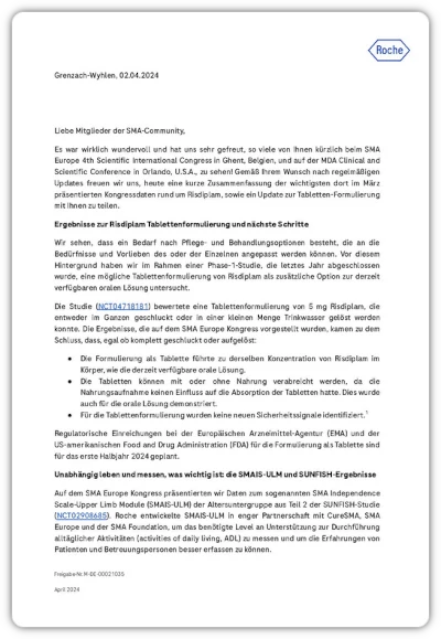 Roche SMA Community Letter April 2024