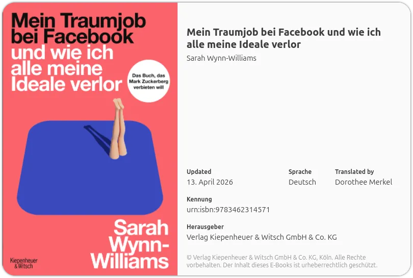 Buchtipp: “Mein Traumjob bei Facebook und wie ich alle meine Ideale verlor”